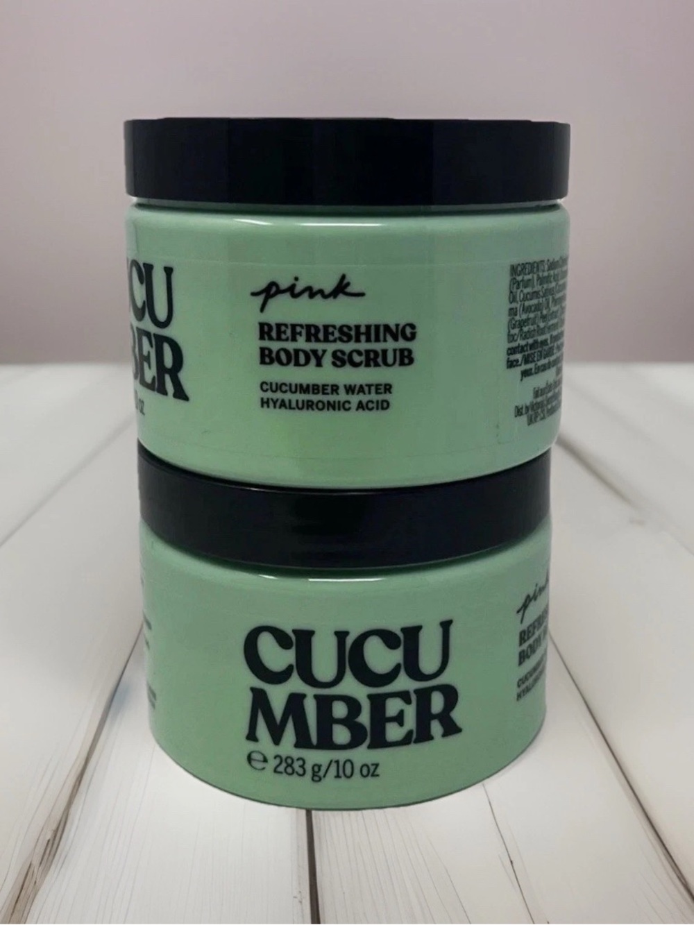 Victoria’s Secret Pink Cucumber Refreshing Body Scrub 283g/ 10 oz Lot of 2